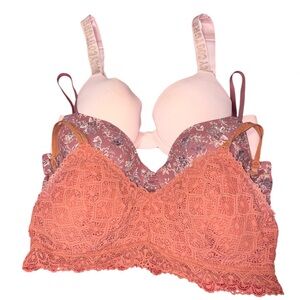 Juicy Couture, Lucky Brand & Maurices Bundle of 3 Bras Some With Flaws As Shown